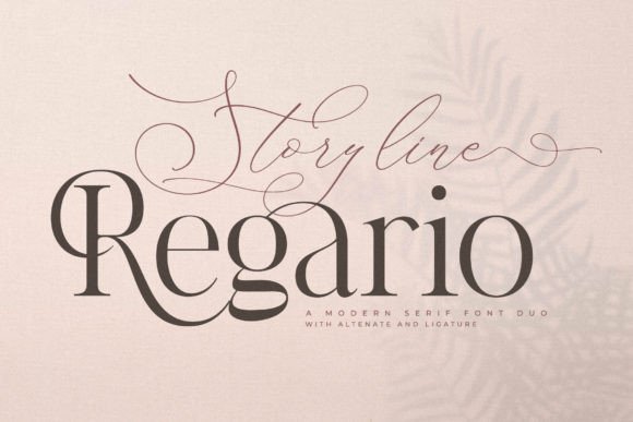 Elevate Your Brand Story with Storyline Regario Font Duo