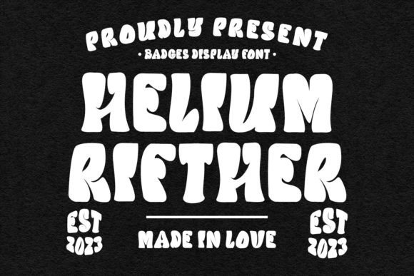 Helium Rifther: The Friendly Display Font for Crafters and Creators