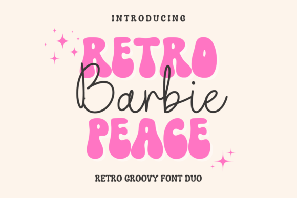 Retro Barbie Peace: A Playful Display Font for Editorial Projects