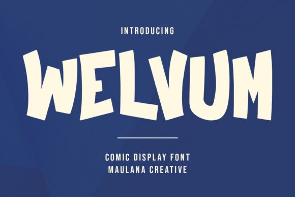 The Welvum Comic Display Font for Bold Editorial Design